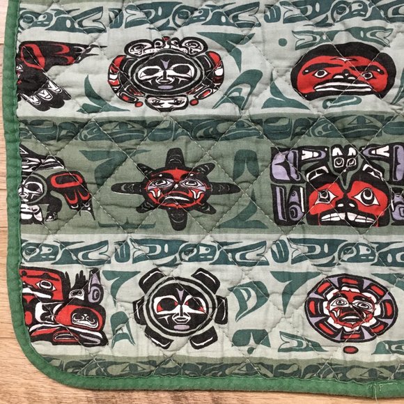 Cotton Quilted Totemic Haida Print Placemat - Picture 7 of 10